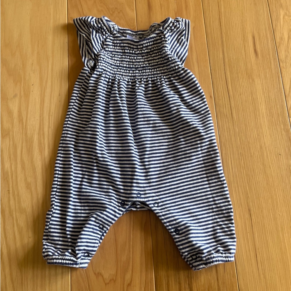 Adorable navy and white striped outfit